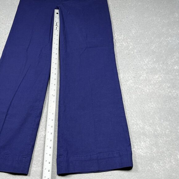 J. Crew Pant Womens Size 29 Blue High-Rise Pockets Wide-Leg Pant NWT Linen Blend - Picture 6 of 11
